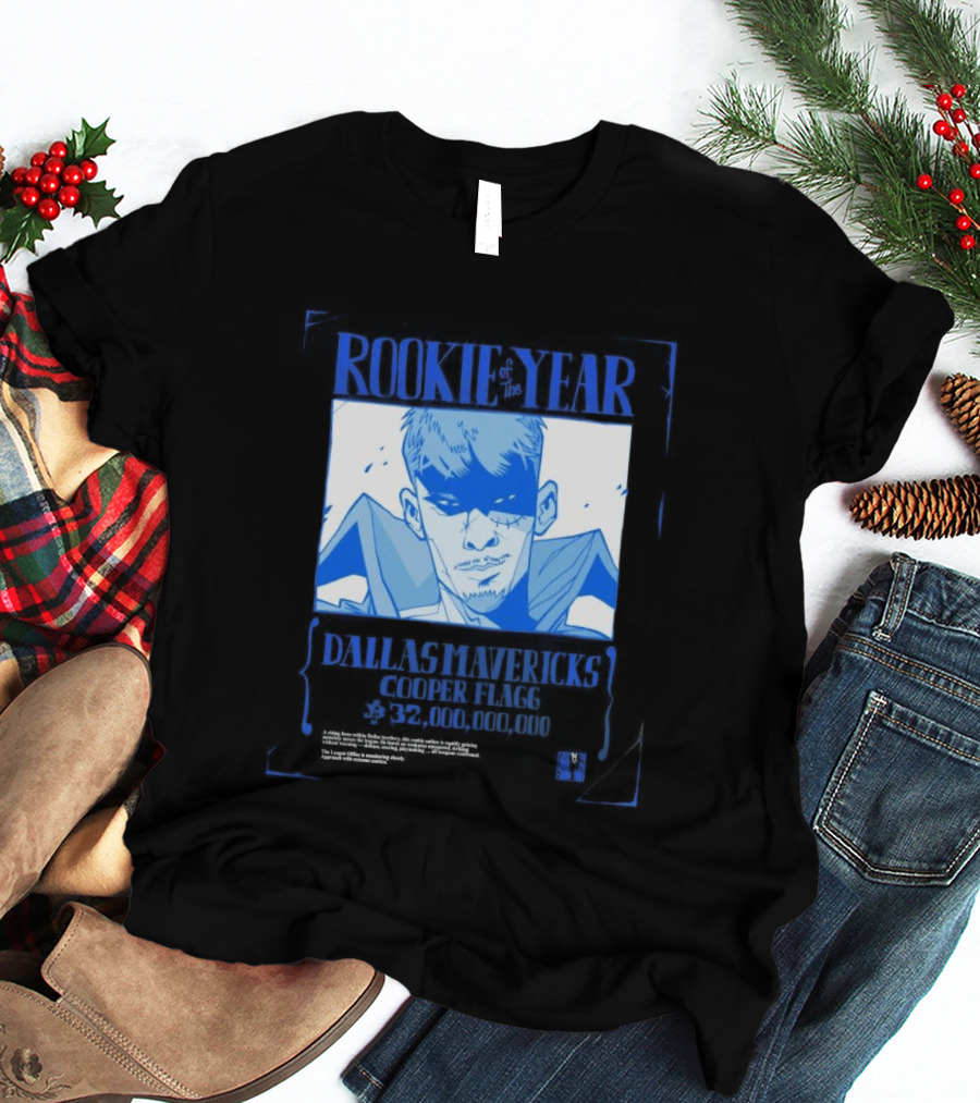 Rookie Of The Year Dallas Mavericks Cooper Flagg Basketball Fan T-Shirt