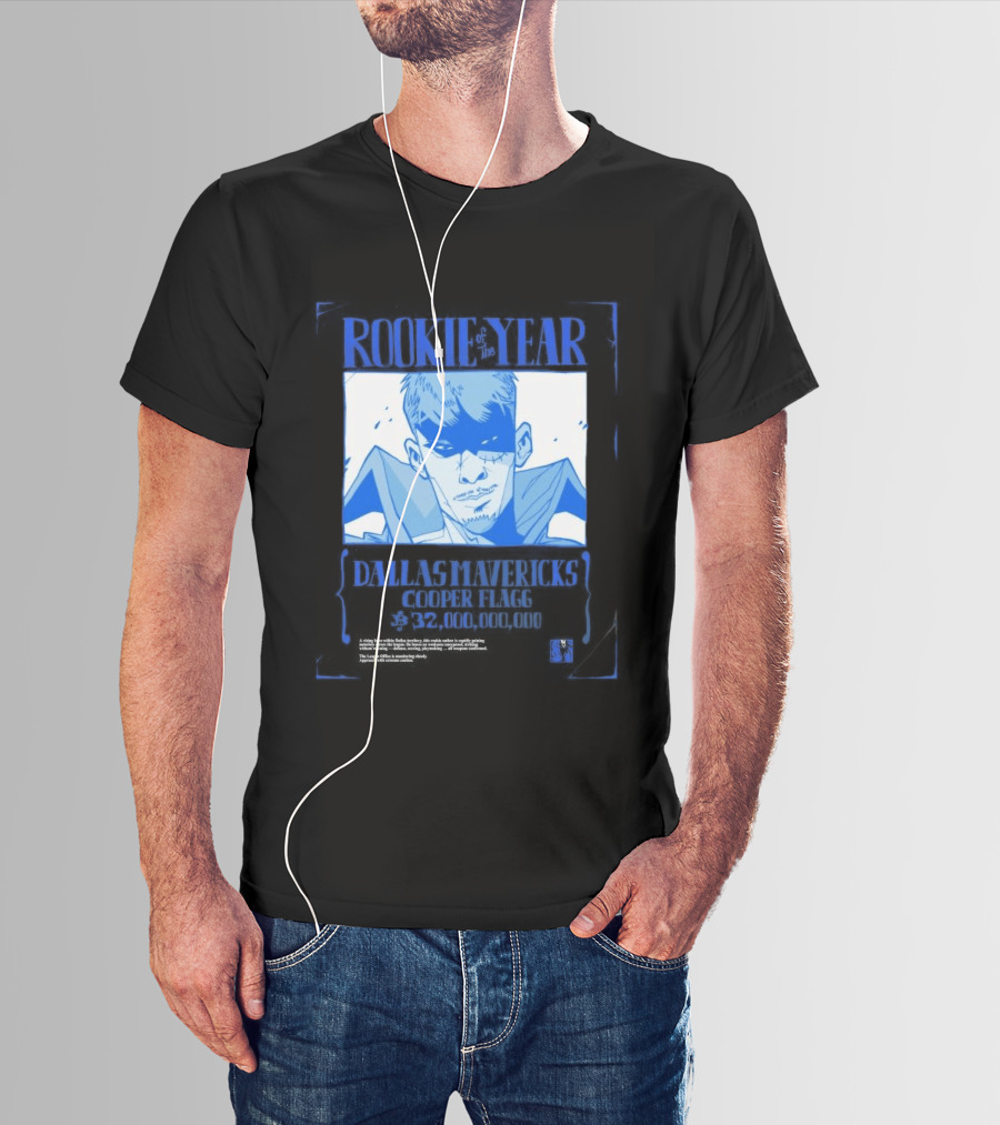 Rookie Of The Year Dallas Mavericks Cooper Flagg Basketball Fan T-Shirt