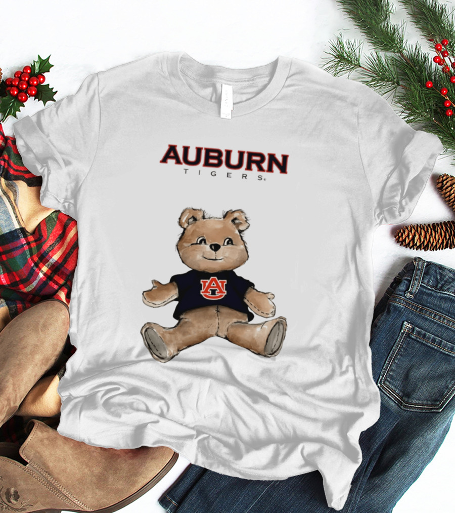 Auburn Tigers Teddy Bear AU Classic Cartoon T-Shirt
