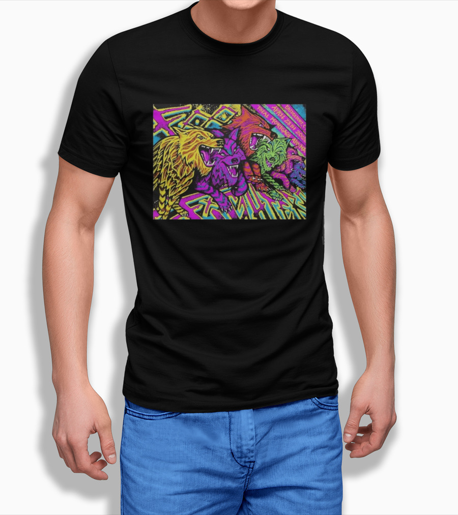 Foo Fighters Bridgeport April 28 2026 Total Nightmare Neon Wolves T-Shirt
