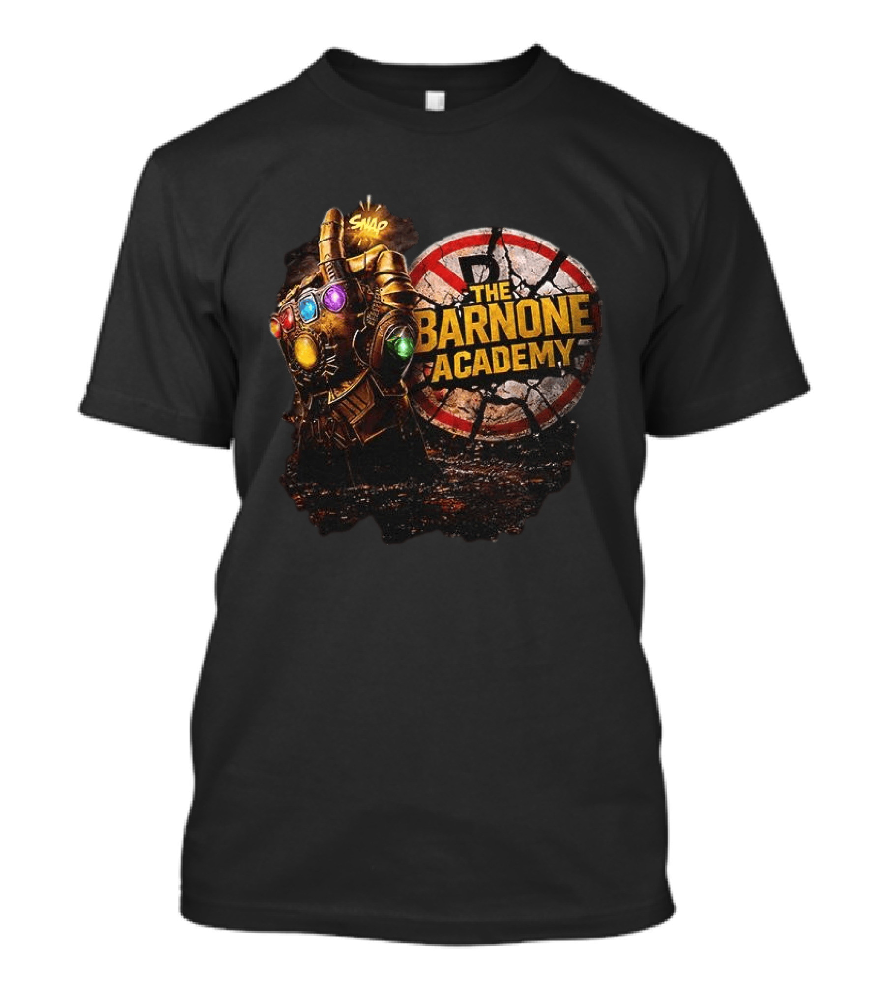 Thanos Snap Infinity Gauntlet Barnone Academy Avengers Marvel T-Shirt