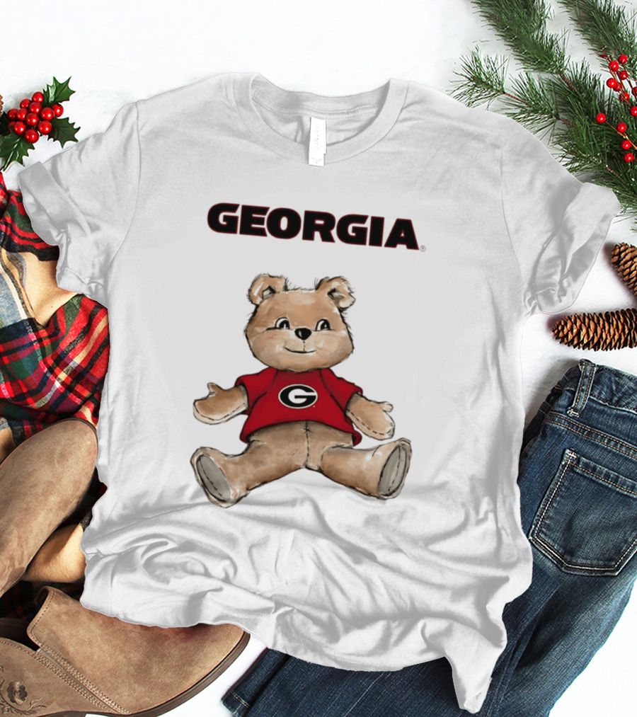 Georgia Bulldogs Teddy Bear With G Logo Classic Cartoon T-Shirt