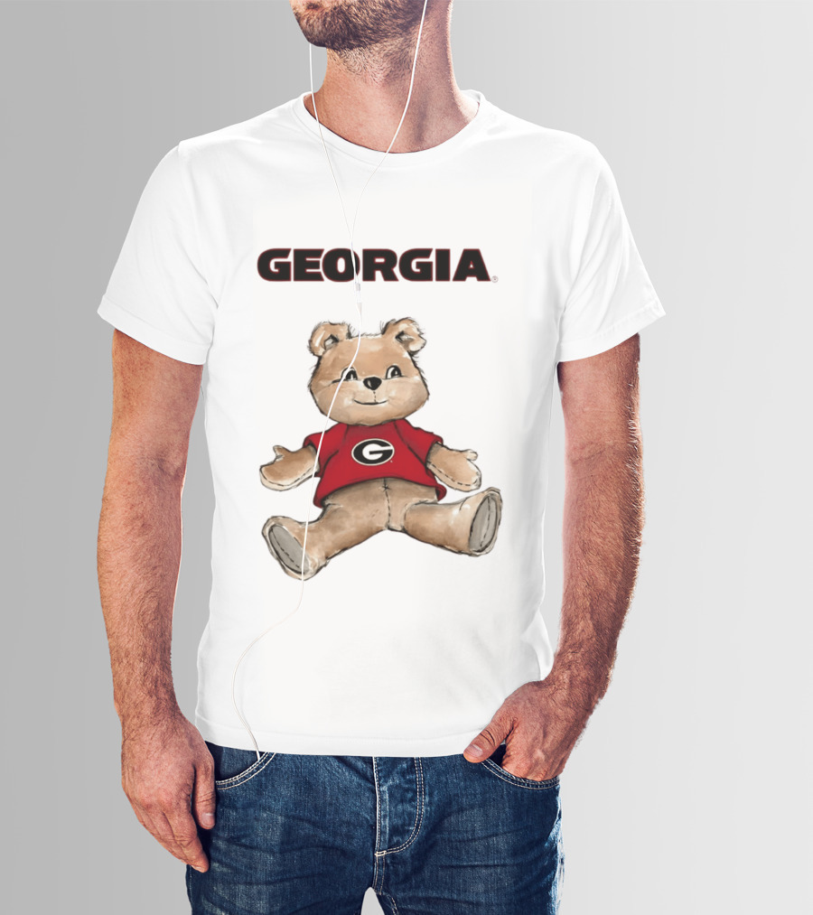 Georgia Bulldogs Teddy Bear With G Logo Classic Cartoon T-Shirt