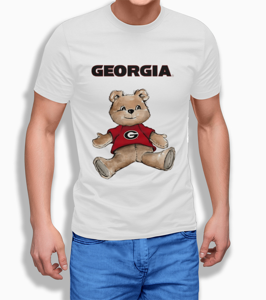 Georgia Bulldogs Teddy Bear With G Logo Classic Cartoon T-Shirt