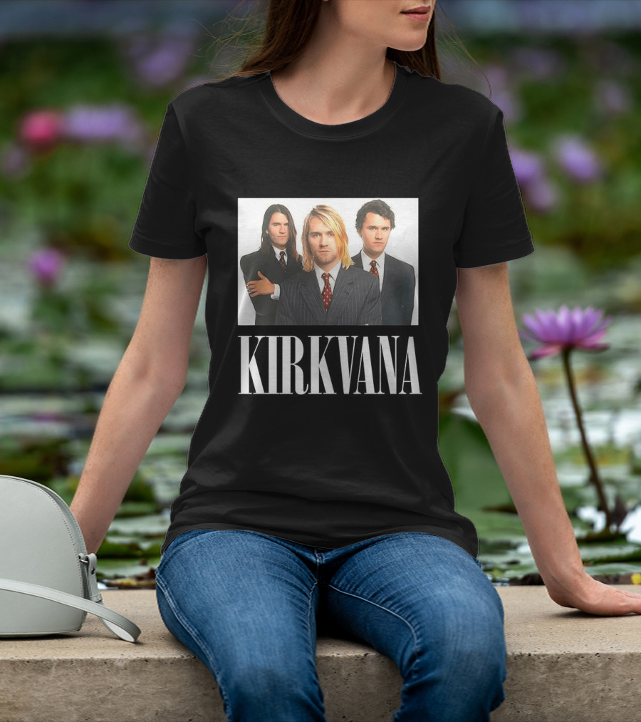 Kirkvana Charlie Kirk Nirvana Band Suits Image T-Shirt