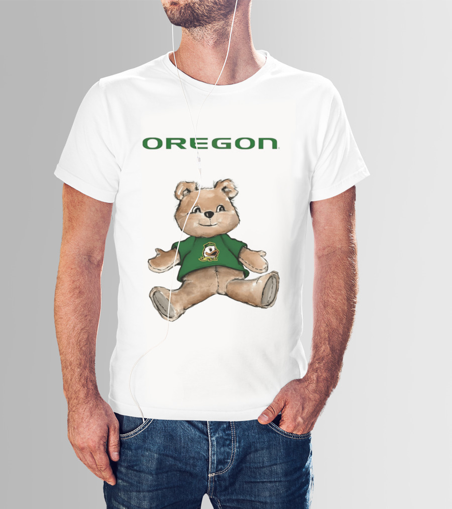 Oregon Ducks Teddy Bear Cartoon T-Shirt