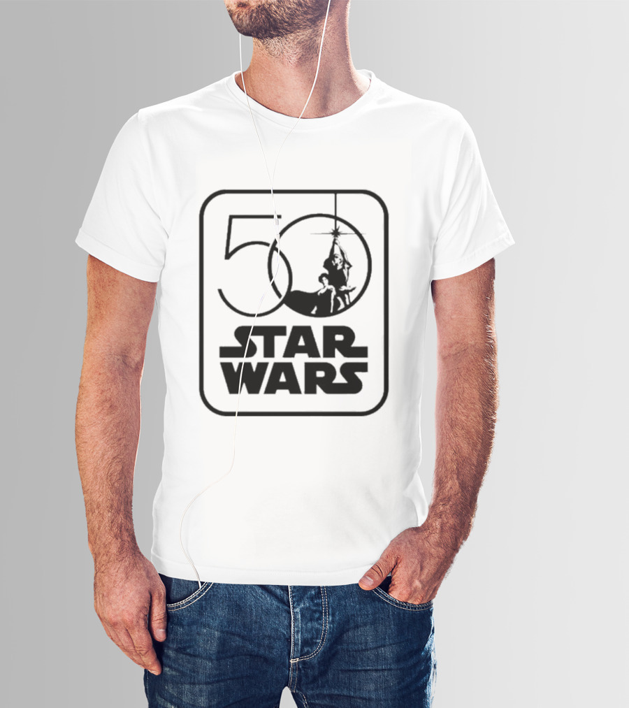 Star Wars 50th Anniversary Celebration Los Angeles 2027 Iconic Yoda And Lightsaber T-Shirt