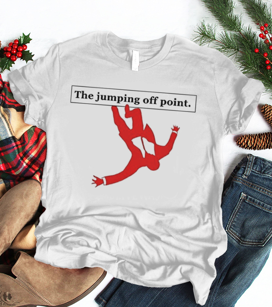 The Jumping Off Point Red Silhouette Skydiver T-Shirt