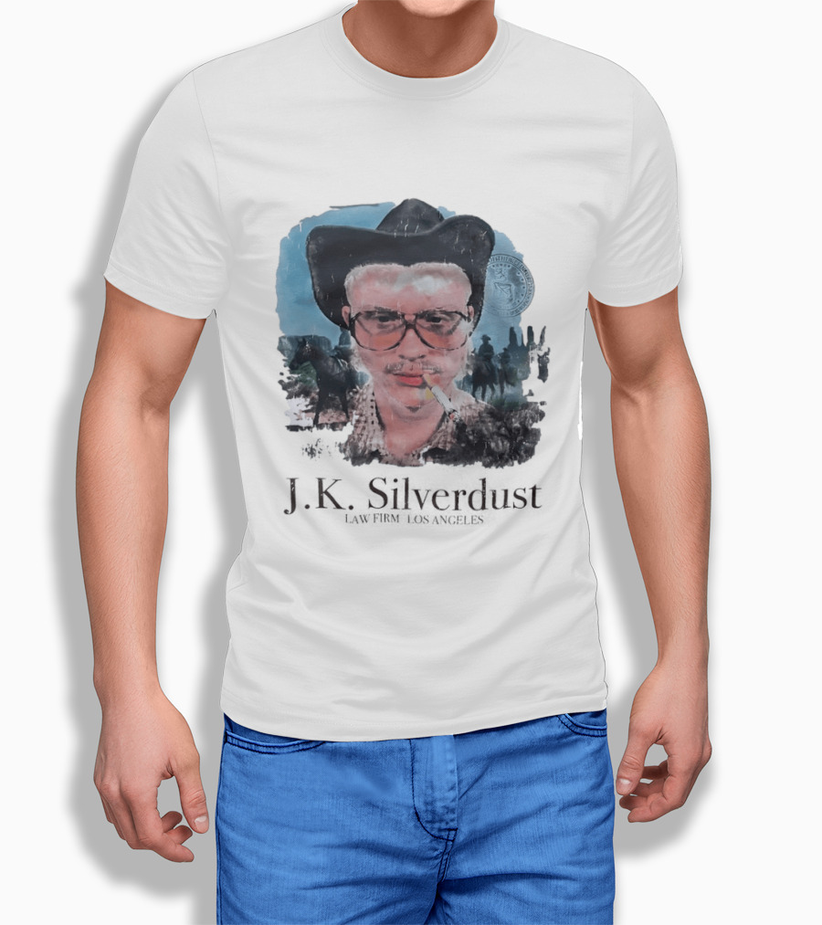 JK Silverdust Cowboy Los Angeles Vintage Style Smoking T-Shirt
