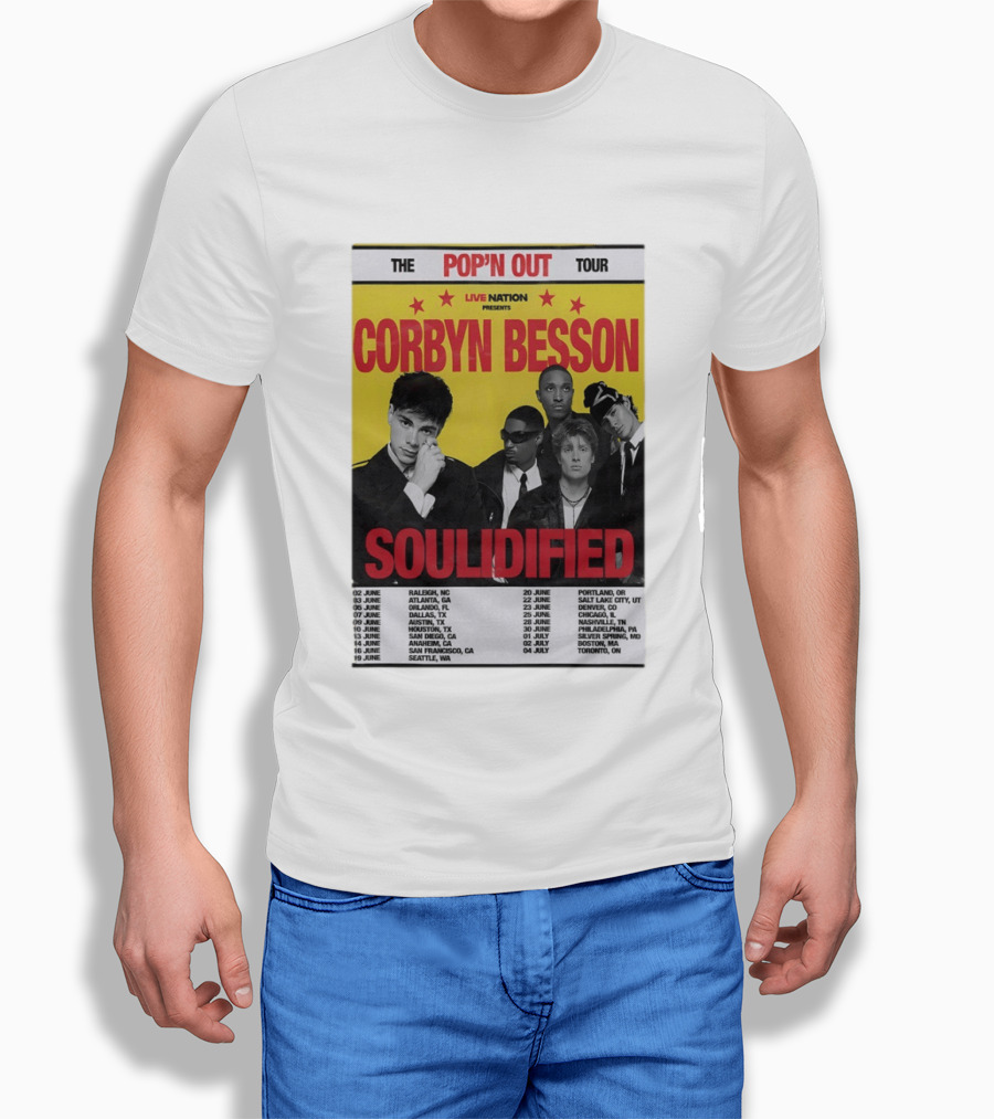 Live Nation Presents Corbyn Besson The Pop'n Out Tour 2026 Soulidified T-Shirt