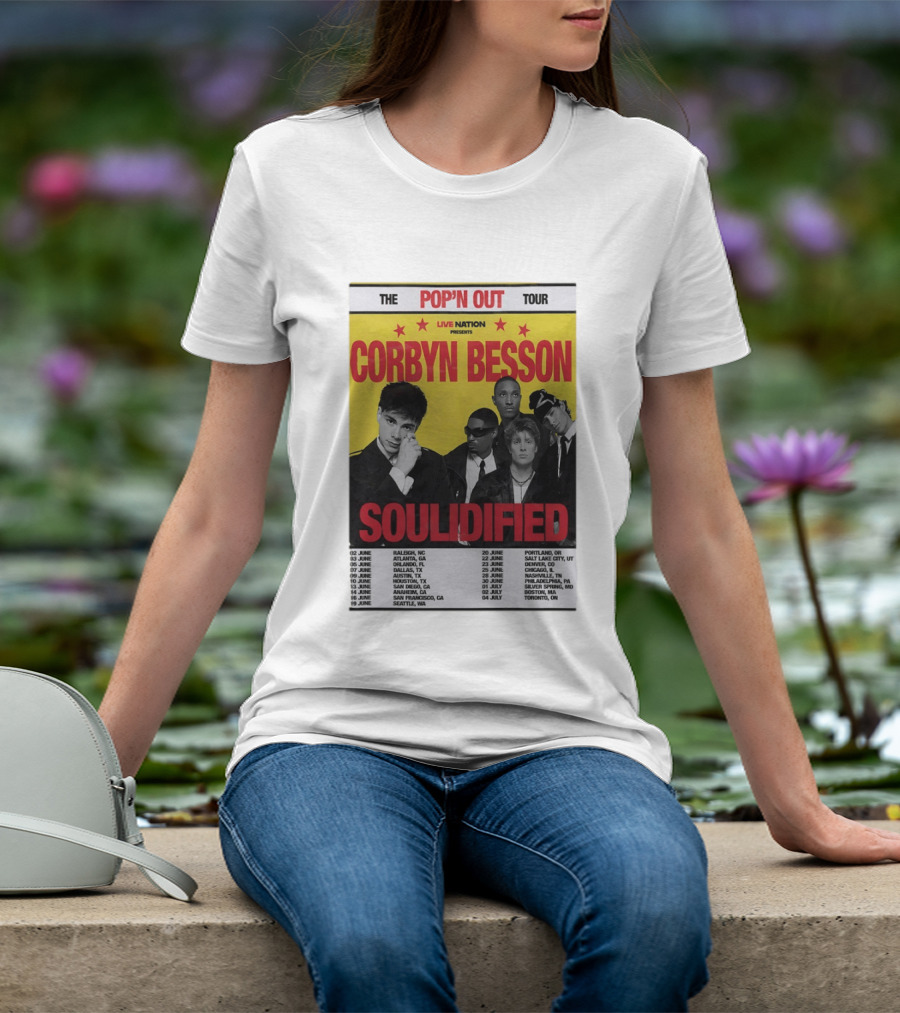 Live Nation Presents Corbyn Besson The Pop'n Out Tour 2026 Soulidified T-Shirt
