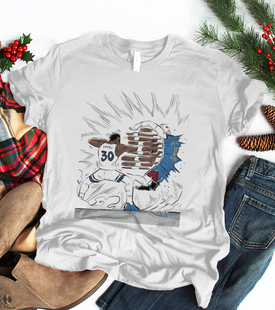 Randle Timberwolves Vs Jokic Nuggets Comic Style Slam Dunk Action T-Shirt
