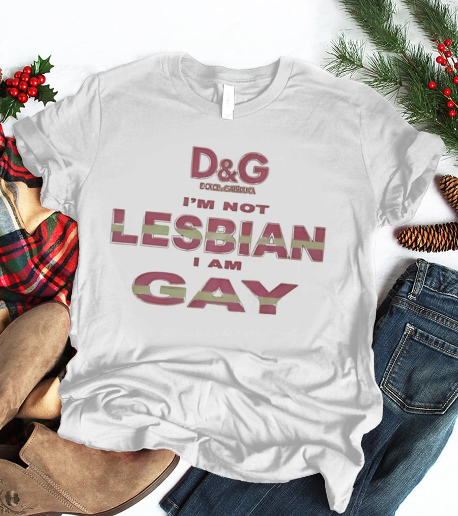 D&G I'm Not Lesbian I Am Gay LGBT Pride T-Shirt