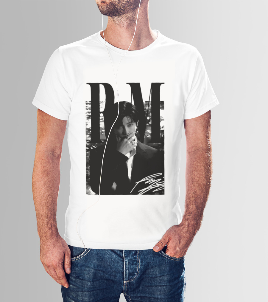 RM Namjoon BTS Arirang World Tour 2026 Signature Black And White T-Shirt