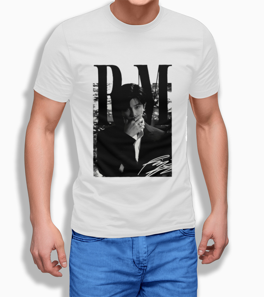 RM Namjoon BTS Arirang World Tour 2026 Signature Black And White T-Shirt