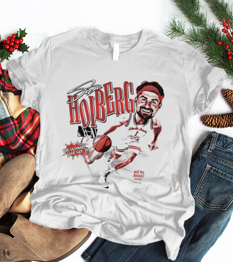 Sam Hoiberg Nebraska Cornhuskers Basketball Player Dribbling T-Shirt