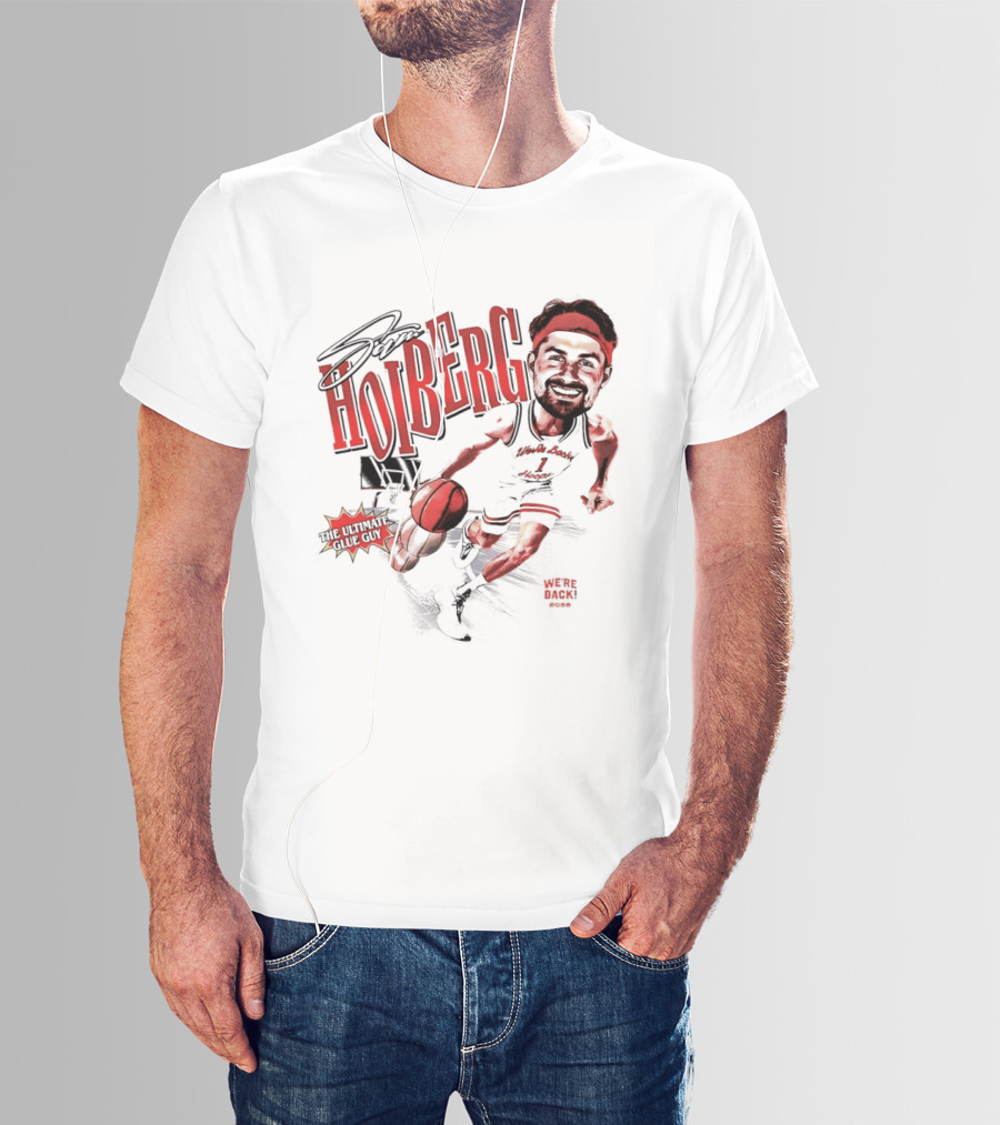 Sam Hoiberg Nebraska Cornhuskers Basketball Player Dribbling T-Shirt