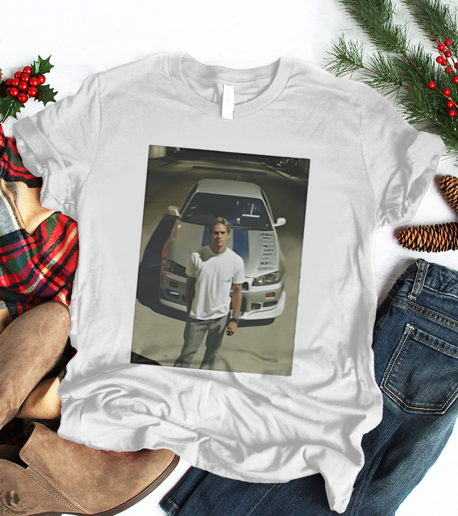 Paul Walker Nissan Skyline GT R R34 Fast And Furious Iconic Movie Car Scene T-Shirt
