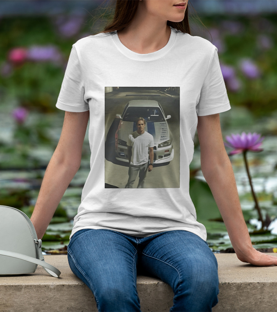Paul Walker Nissan Skyline GT R R34 Fast And Furious Iconic Movie Car Scene T-Shirt