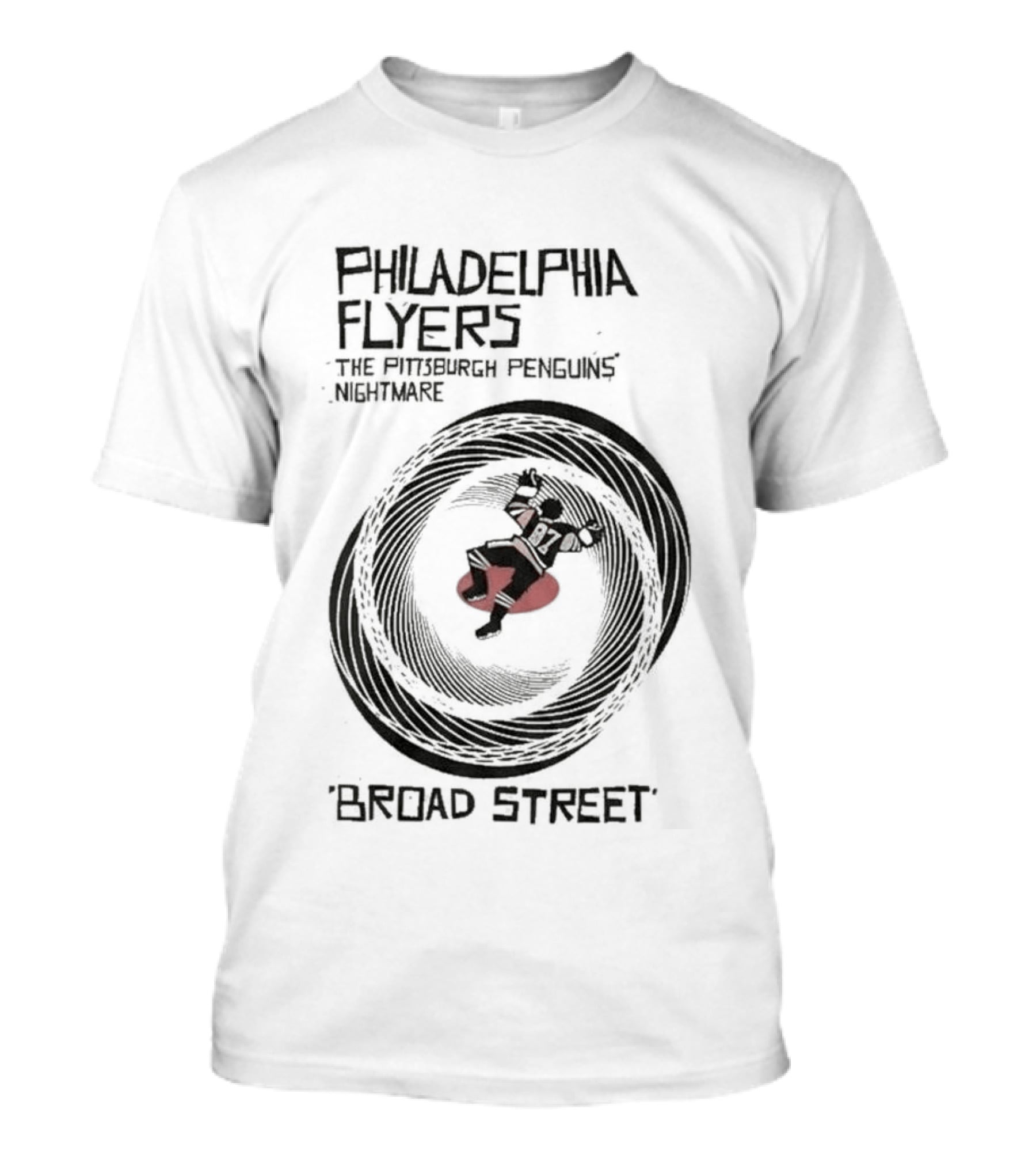 Philadelphia Flyers Pittsburgh Penguins Nightmare Broad Street Vertigo T-Shirt