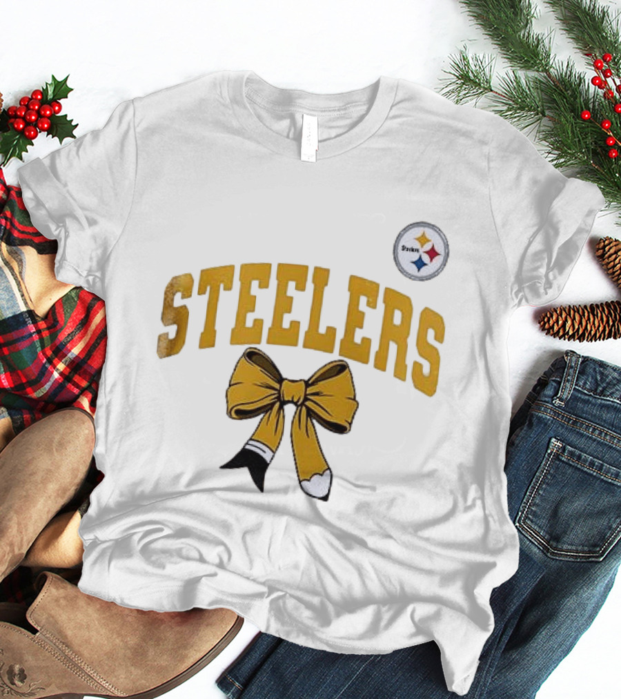 Pittsburgh Steelers Retired Teacher Love Bow T-Shirt