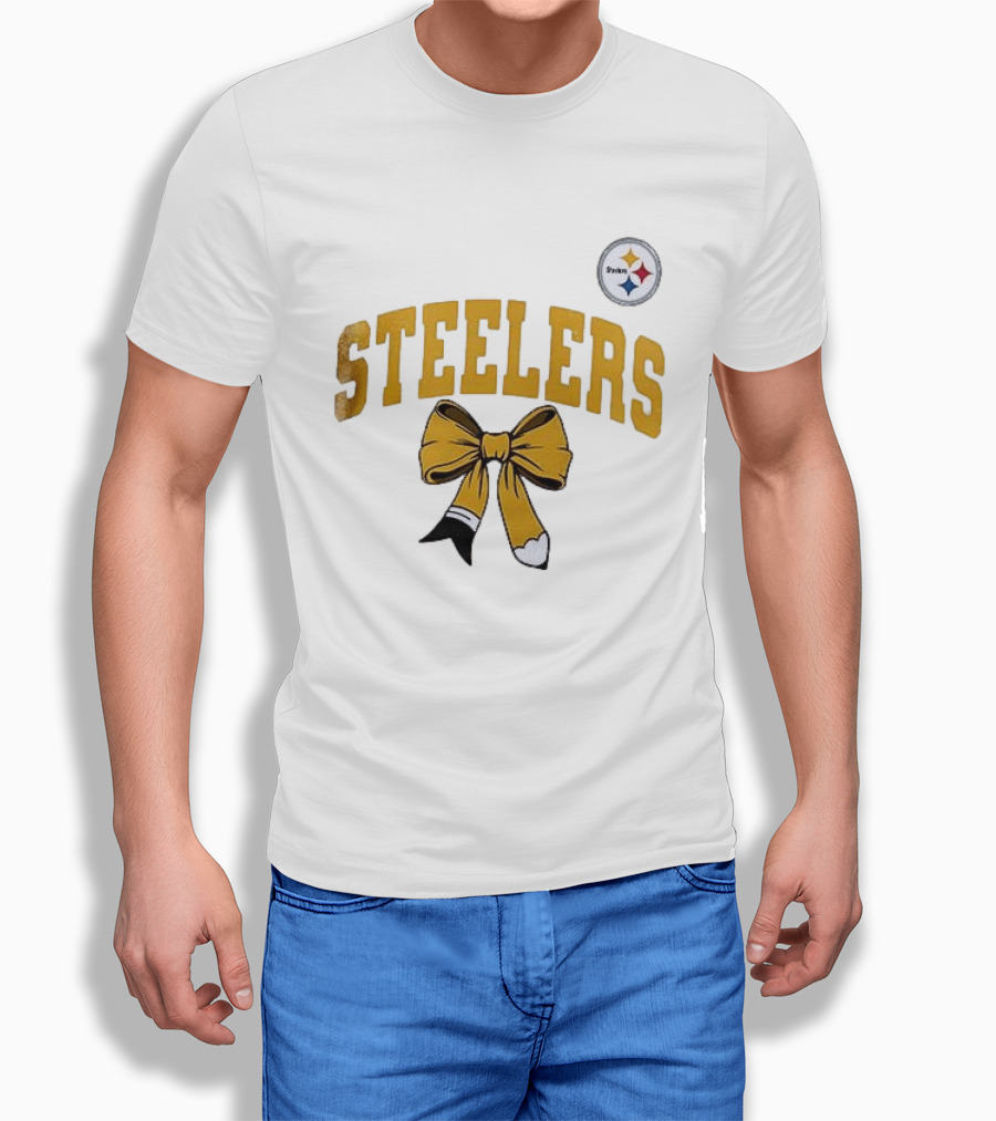 Pittsburgh Steelers Retired Teacher Love Bow T-Shirt