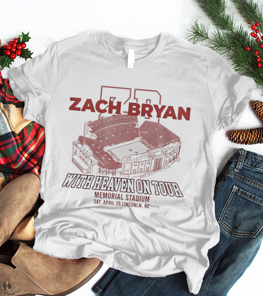 Zach Bryan With Heaven On Tour Memorial Stadium Lincoln Nebraska 2026 T-Shirt