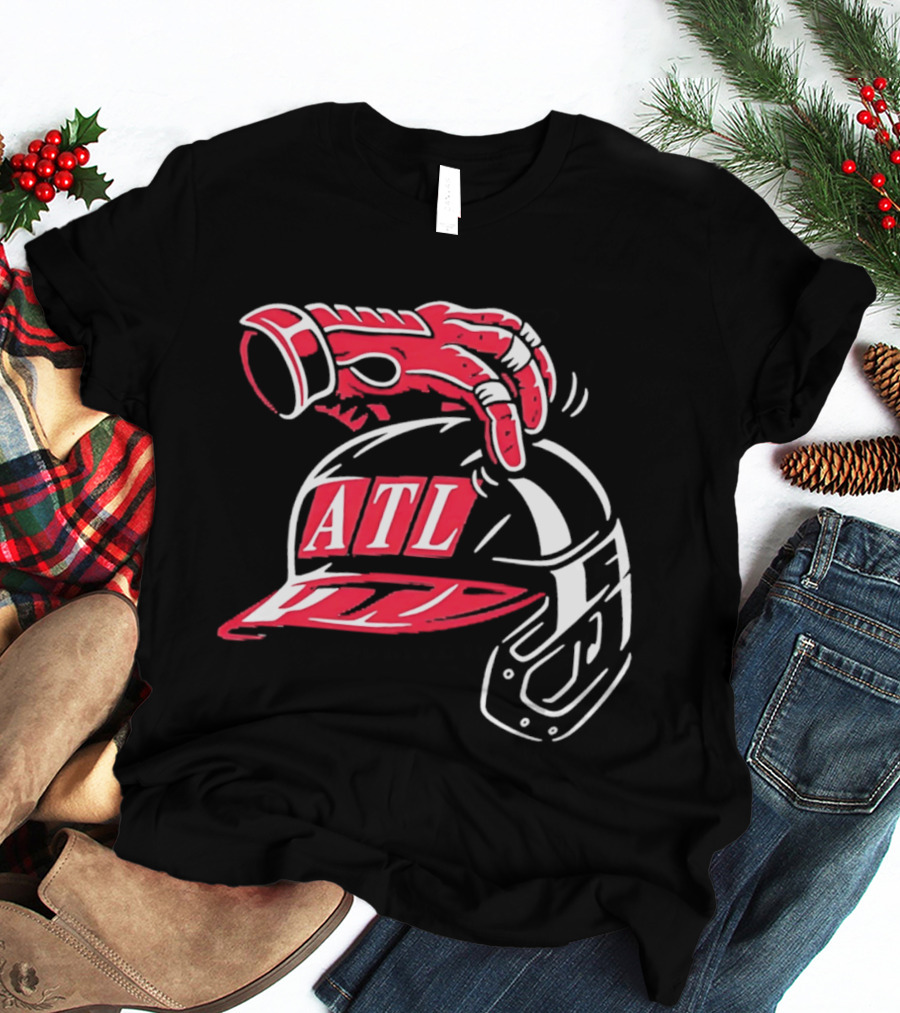 ATL Braves Helmet Head Scratch T-Shirt