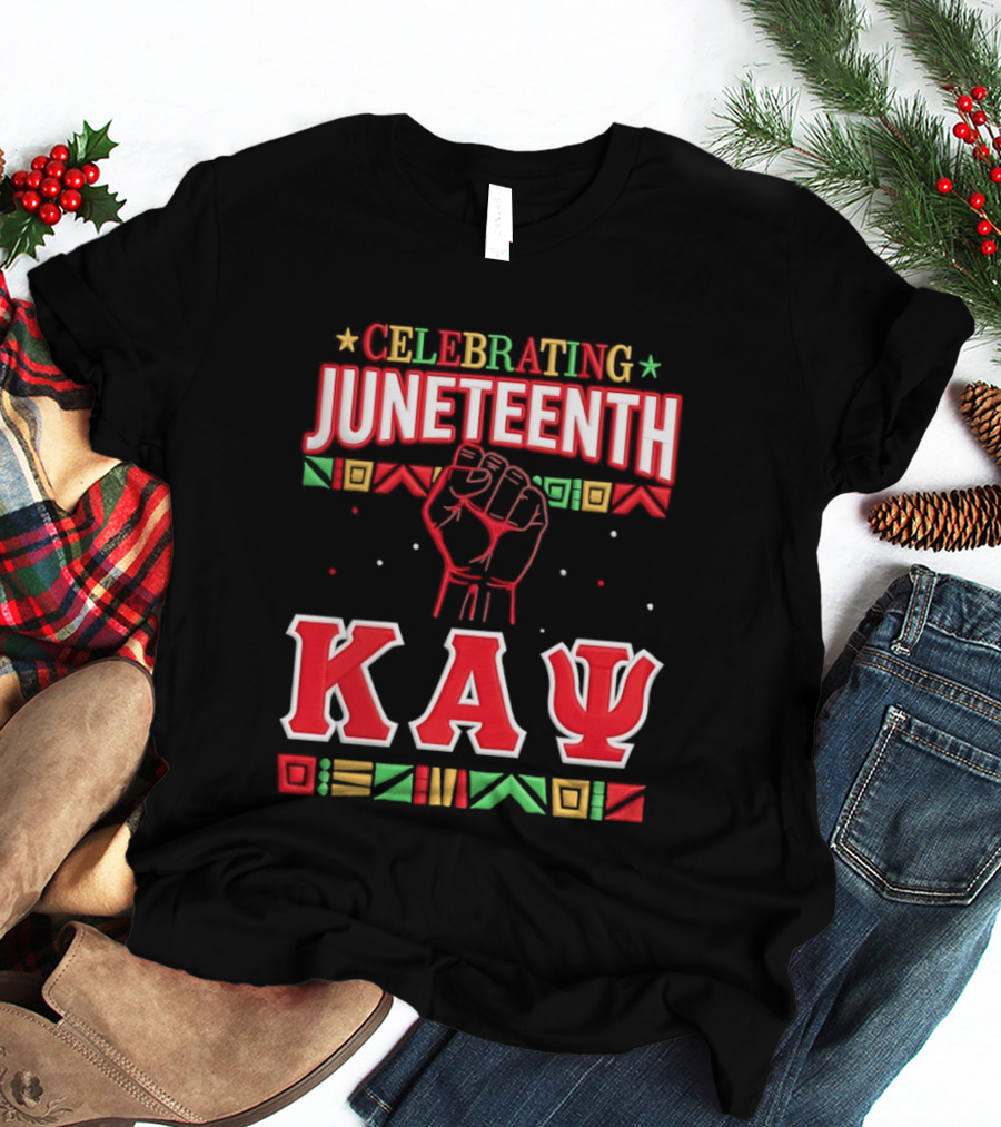 Celebrating Juneteenth Kay Fist Symbol African T-Shirt