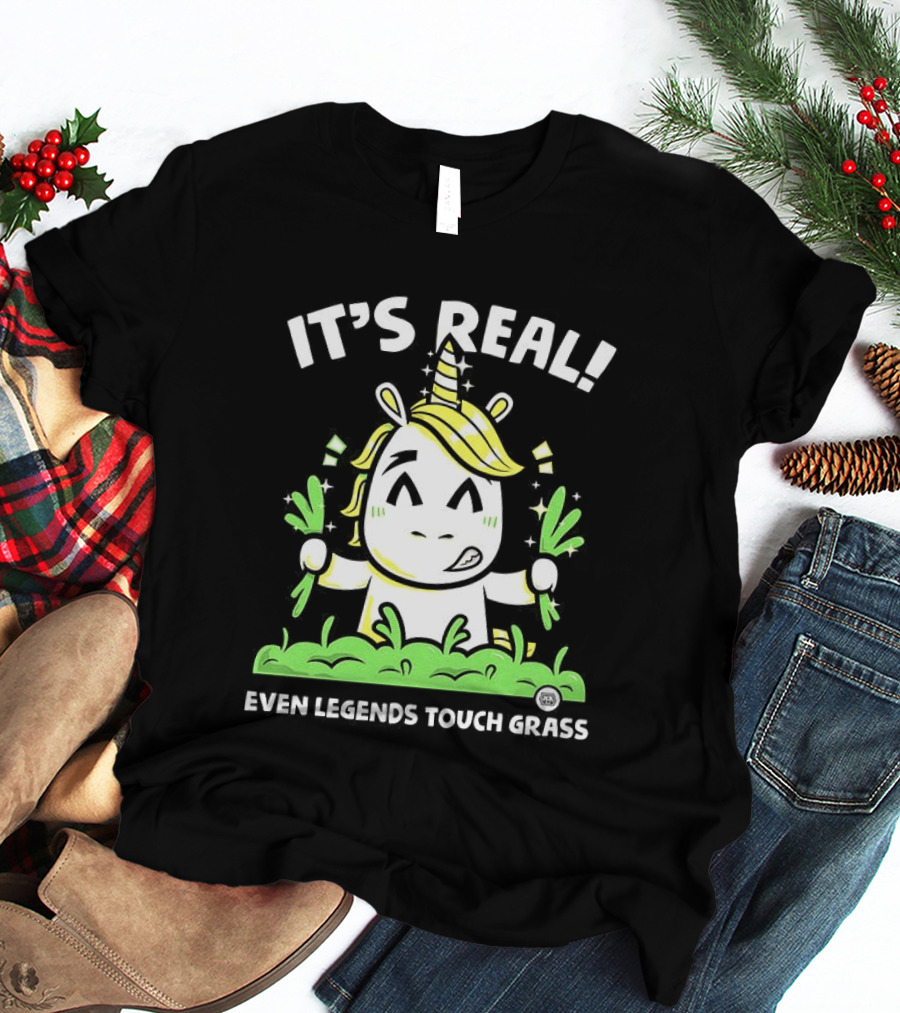 It's Real Even Legends Touch Grass Unicorn T-Shirt