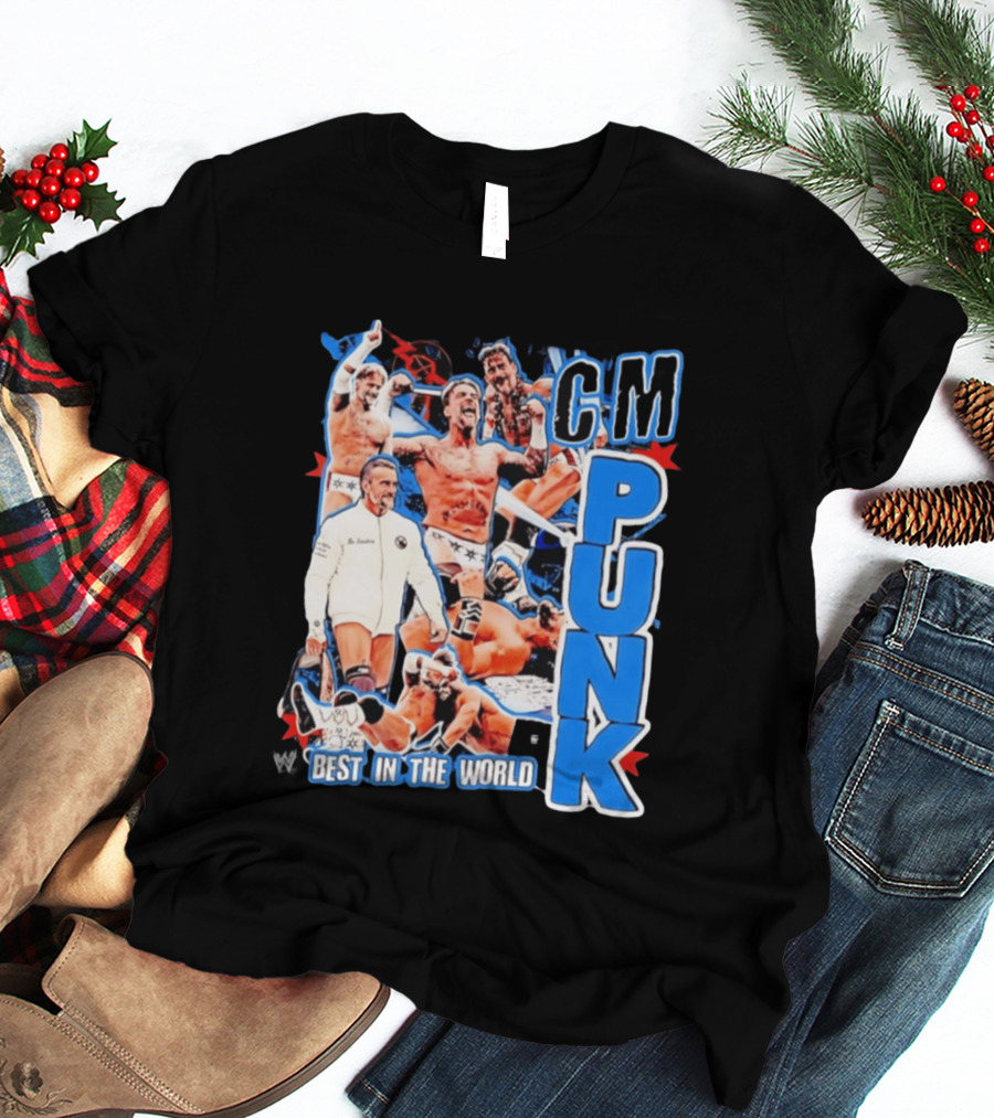 CM Punk Best In The World Pro Wrestling Collage CM Punk T-Shirt