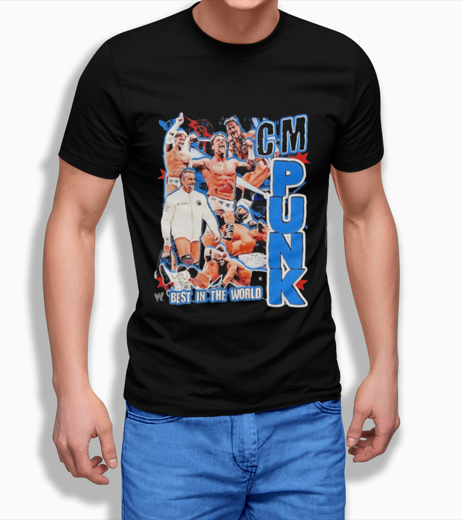 CM Punk Best In The World Pro Wrestling Collage CM Punk T-Shirt