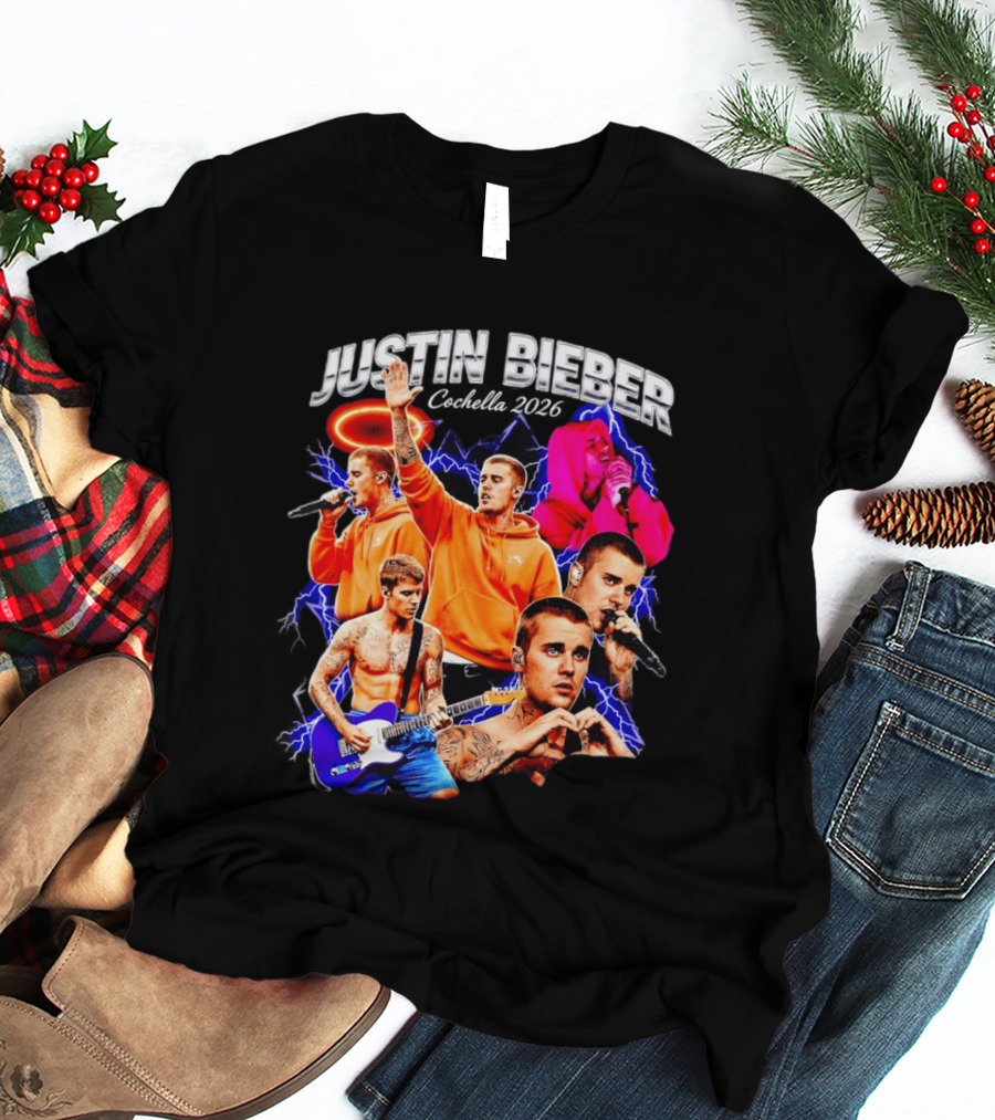 Justin Bieber Coachella 2026 Bootleg Collectible Compilation T-Shirt