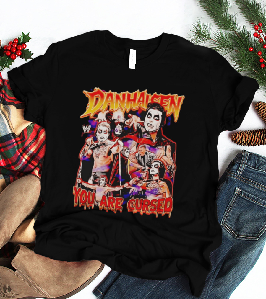 Danhausen WWE You Are Cursed Wrestling Montage Comic T-Shirt