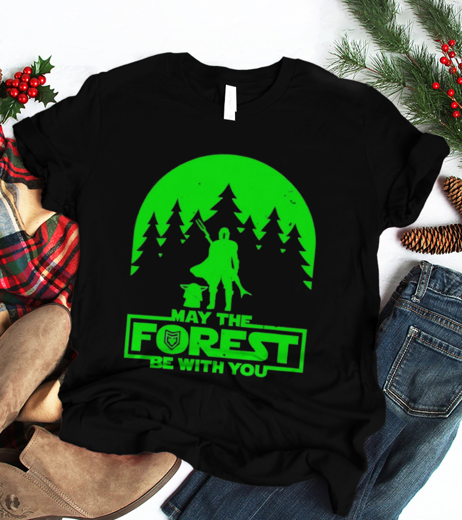 May The Forest Be With You Star Wars Trees And Characters T-Shirt