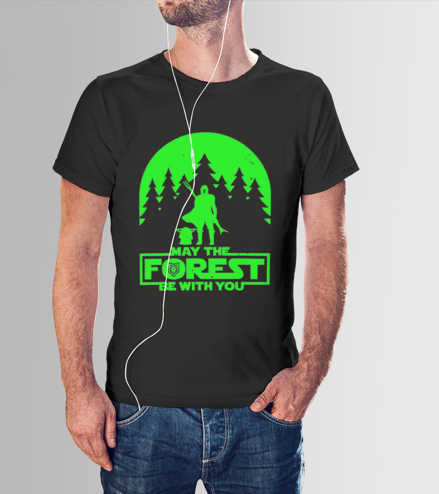 May The Forest Be With You Star Wars Trees And Characters T-Shirt
