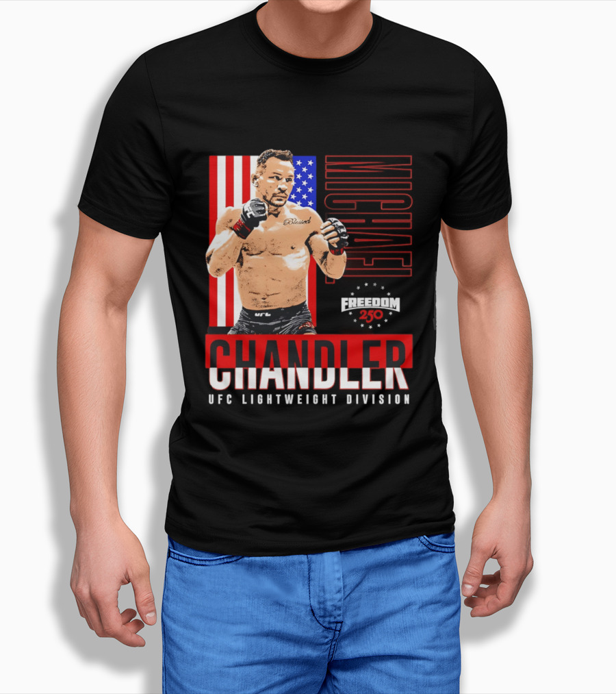 Michael Chandler UFC 250 Blessed American Flag T-Shirt