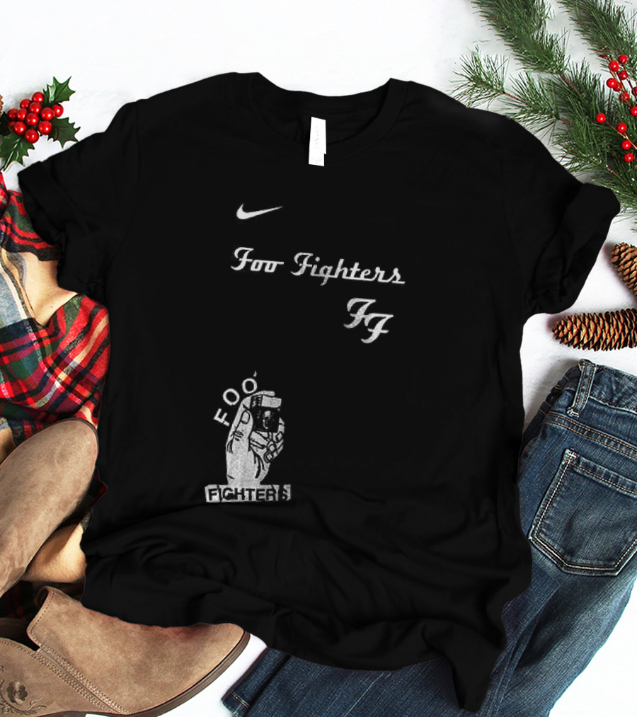 Foo Fighters Nike Do You Love Rock N Roll Skull Tattoo T-Shirt