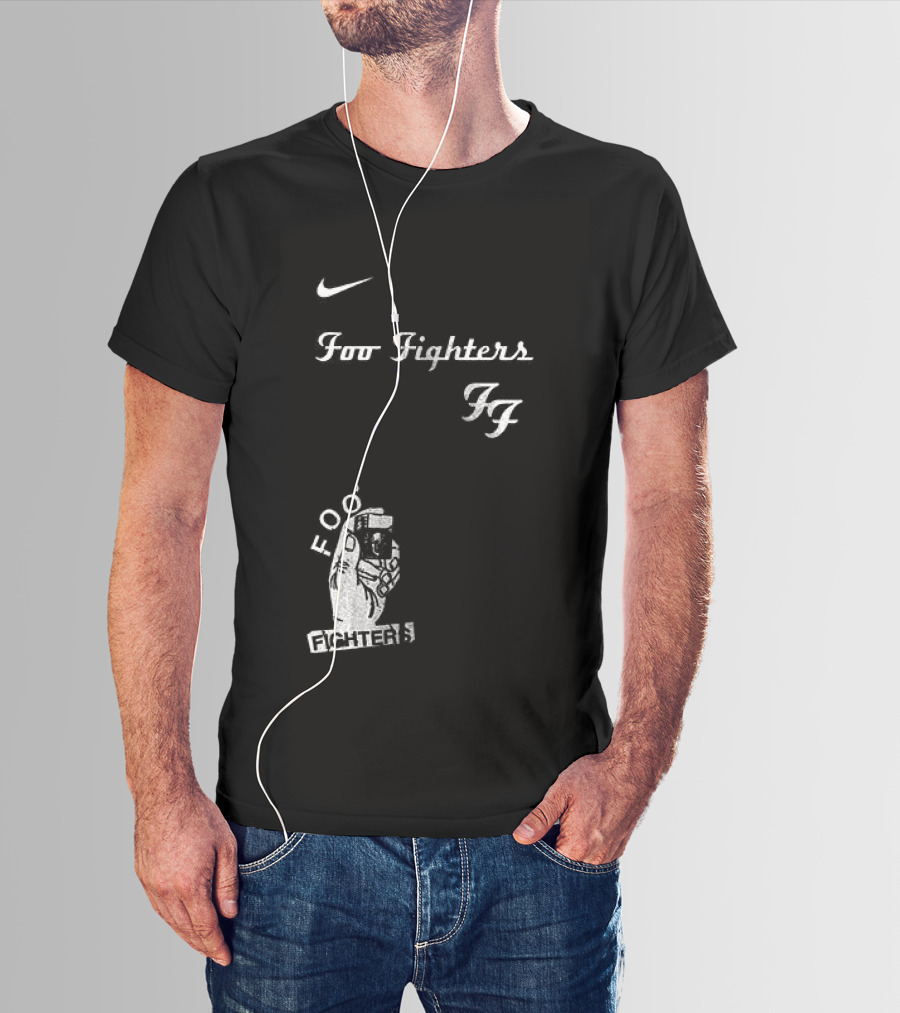 Foo Fighters Nike Do You Love Rock N Roll Skull Tattoo T-Shirt