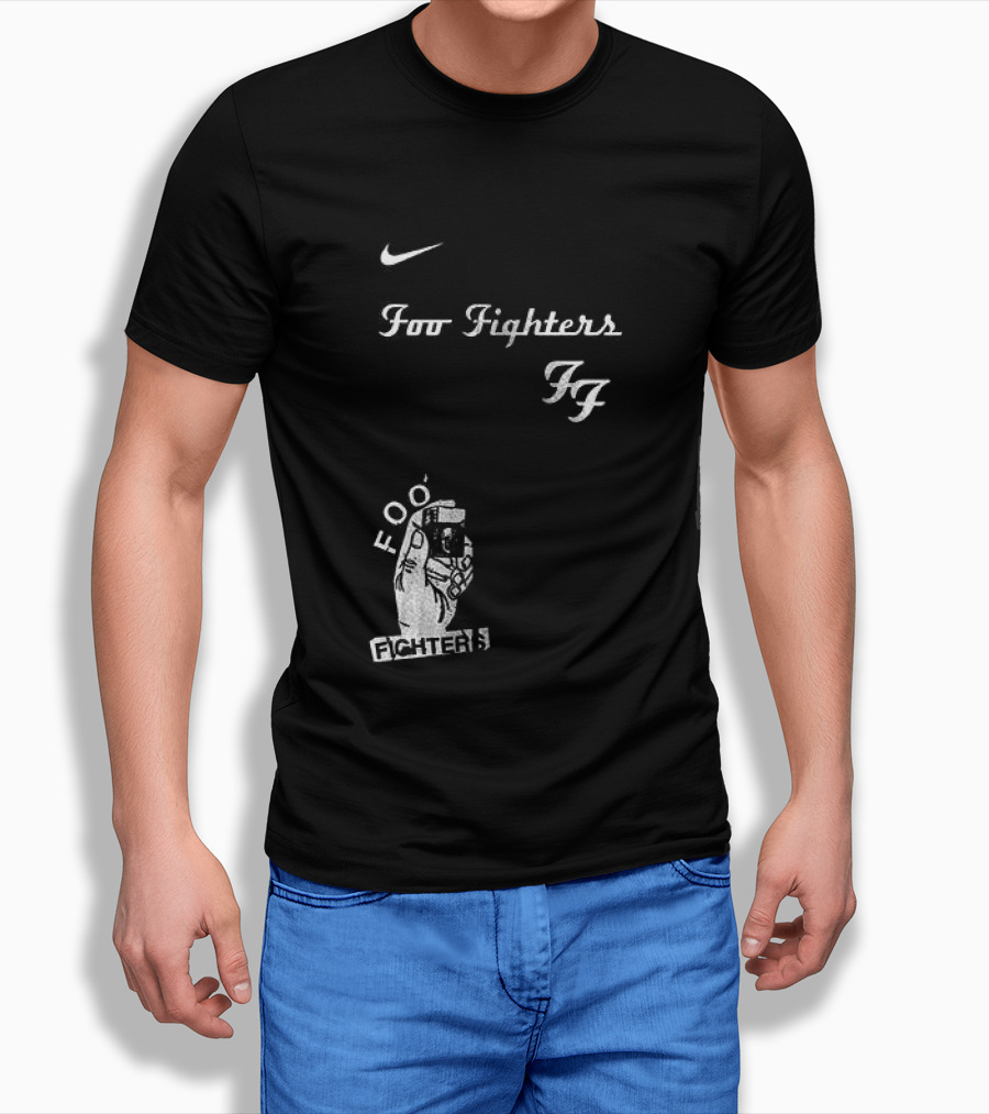 Foo Fighters Nike Do You Love Rock N Roll Skull Tattoo T-Shirt
