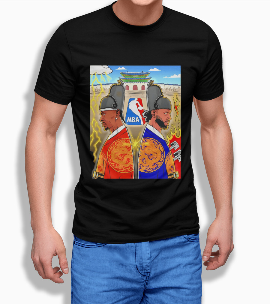 Shai Gilgeous Alexander Cade Cunningham 2026 NBA Korea Dragons Gyeongbokgung Palace T-Shirt