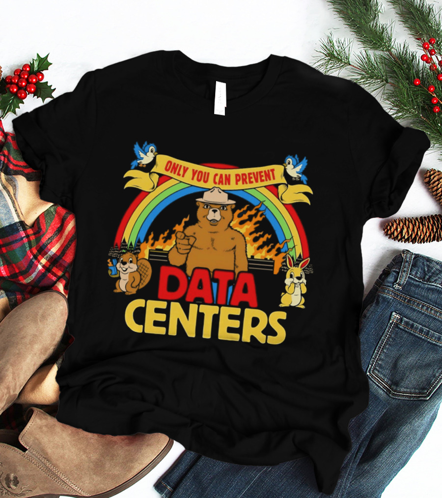 Smokey Bear Only You Can Prevent Rainbow Animals Data Centers T-Shirt