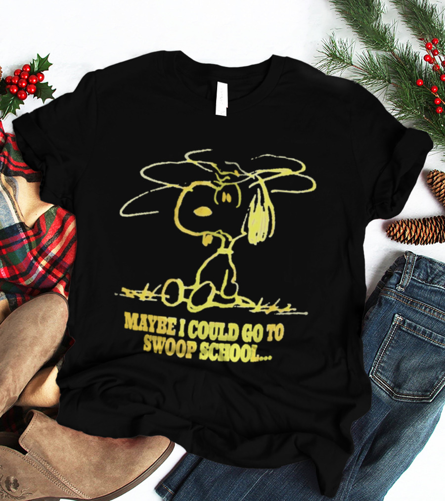 Snoopy Maybe I Could Go To Swoop School Peanuts Comic T-Shirt