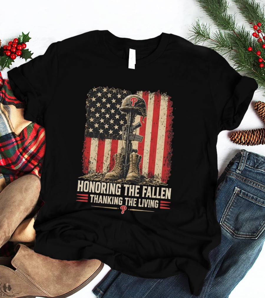 Philadelphia Phillies Honoring The Fallen Thanking The Living Armed Forces Day T-Shirt
