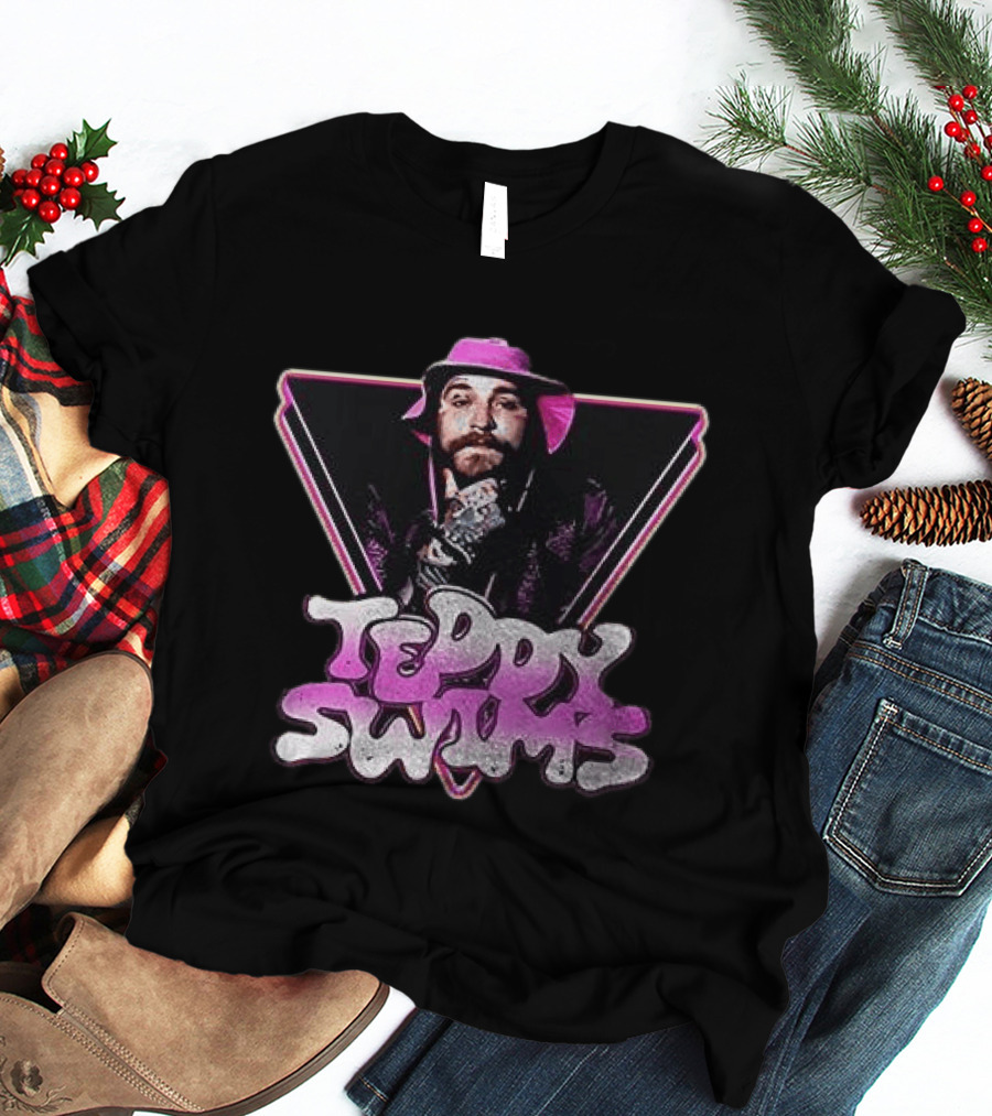 Teddy Swims Retro Triangle Graphic With Pink And Purple Accents T-Shirt
