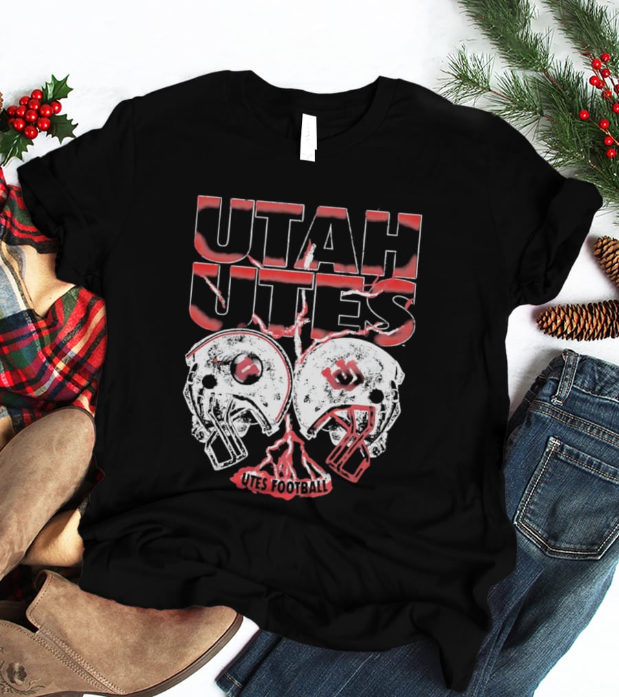 Utah Utes Football Helmets Fan Gear T-Shirt