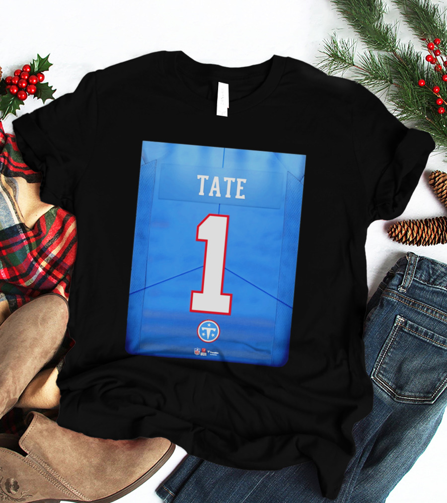 Carnell Tate 1 Jersey Tennessee Titans NFL 2026 Draft T-Shirt
