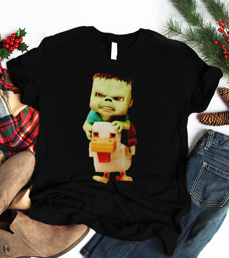 Minecraft Chicken Jockey Frankenstein Mashup T-Shirt