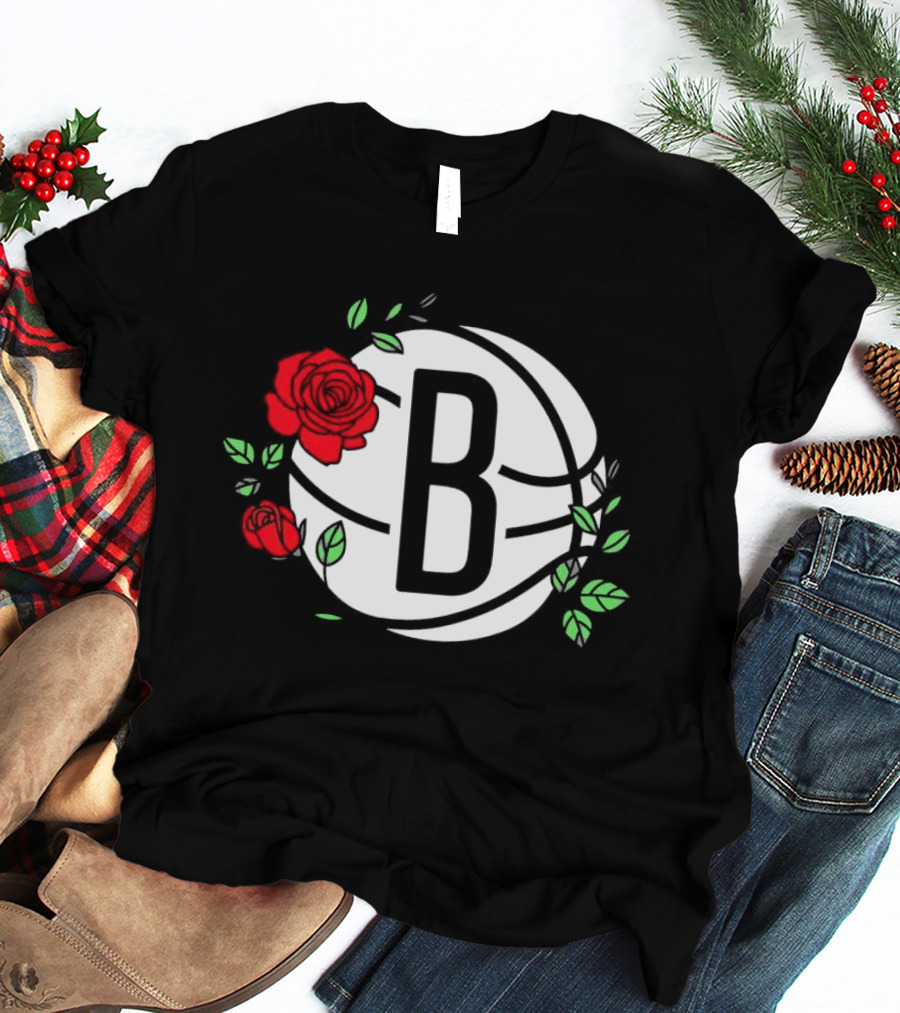 Brooklyn Nets B Roses Sant Jordi's Day Coach Fernández T-Shirt