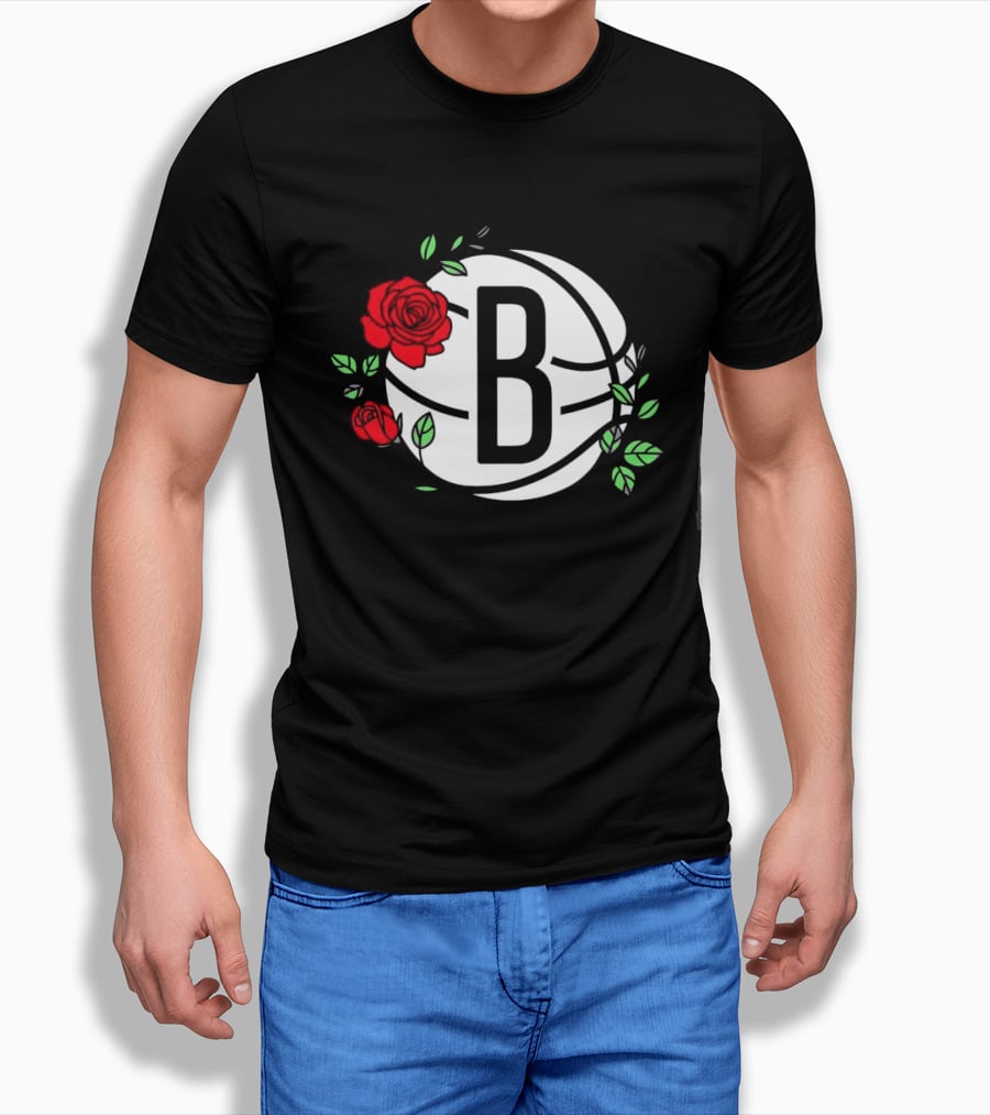 Brooklyn Nets B Roses Sant Jordi's Day Coach Fernández T-Shirt